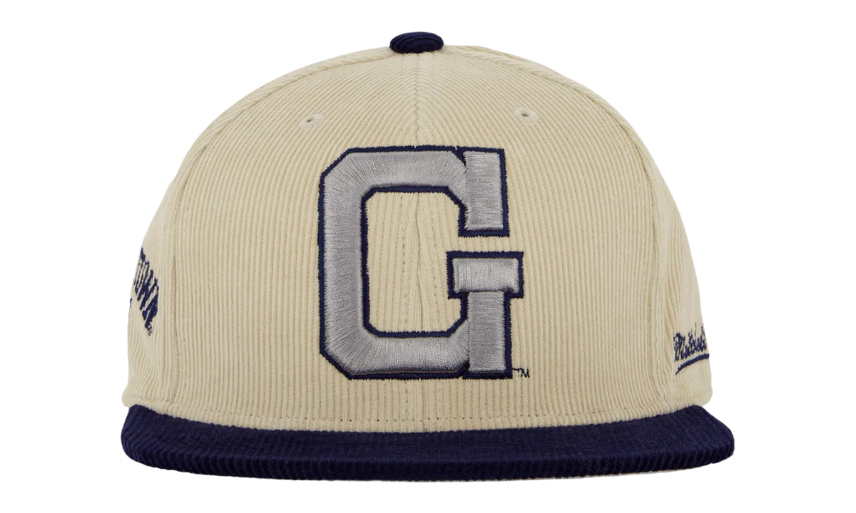 NCAA 2-Tone Team Cord Fitted Cap "Georgetown Hoyas - Off White" HHSF5985 GTWYYPPPOFWH