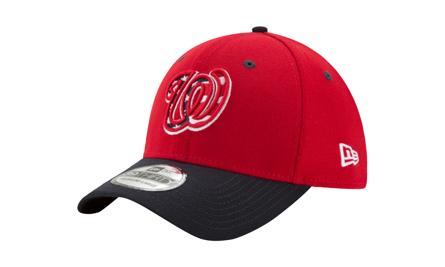 39THIRTY Washington Nationals Flex Fit Hat "Red / Black - Visor" NE619