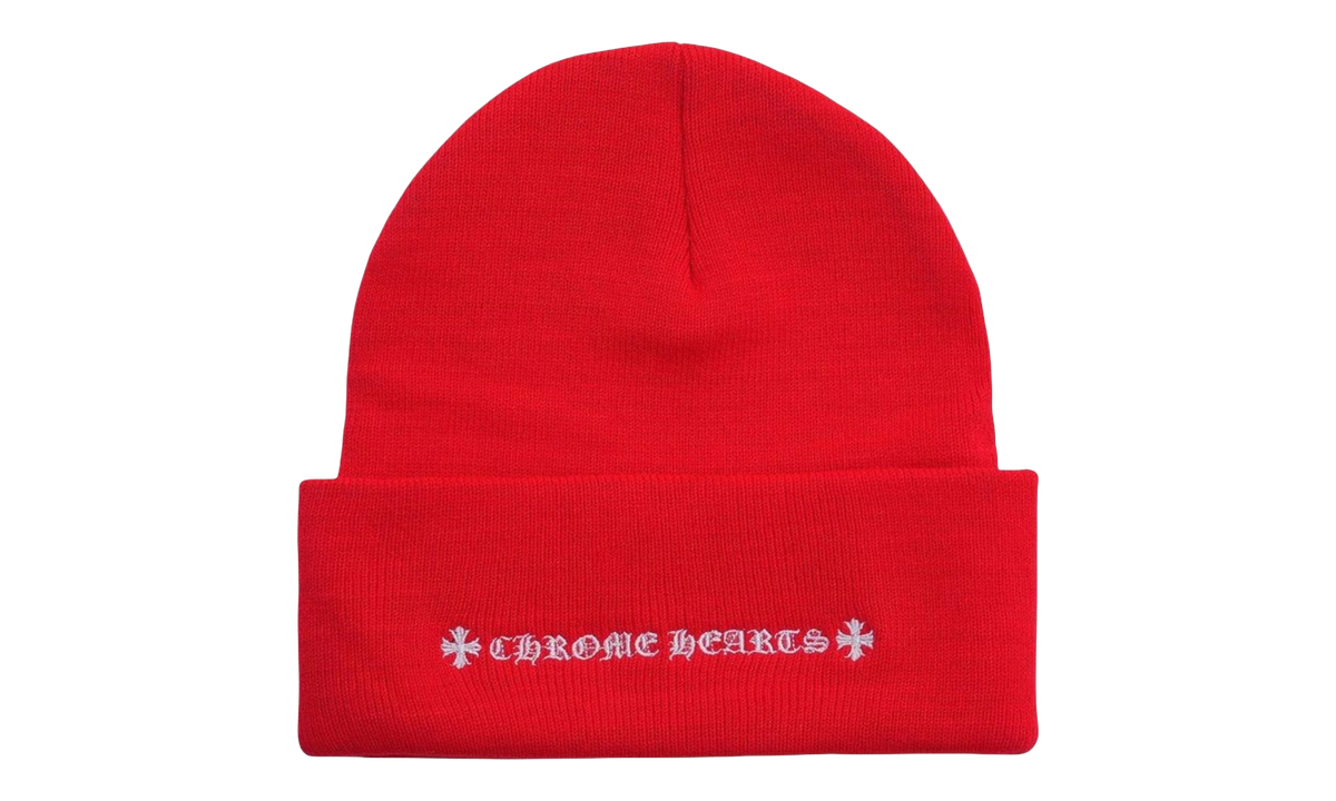 Embroidered CH Logo Beanie "Red White" CHRM1126