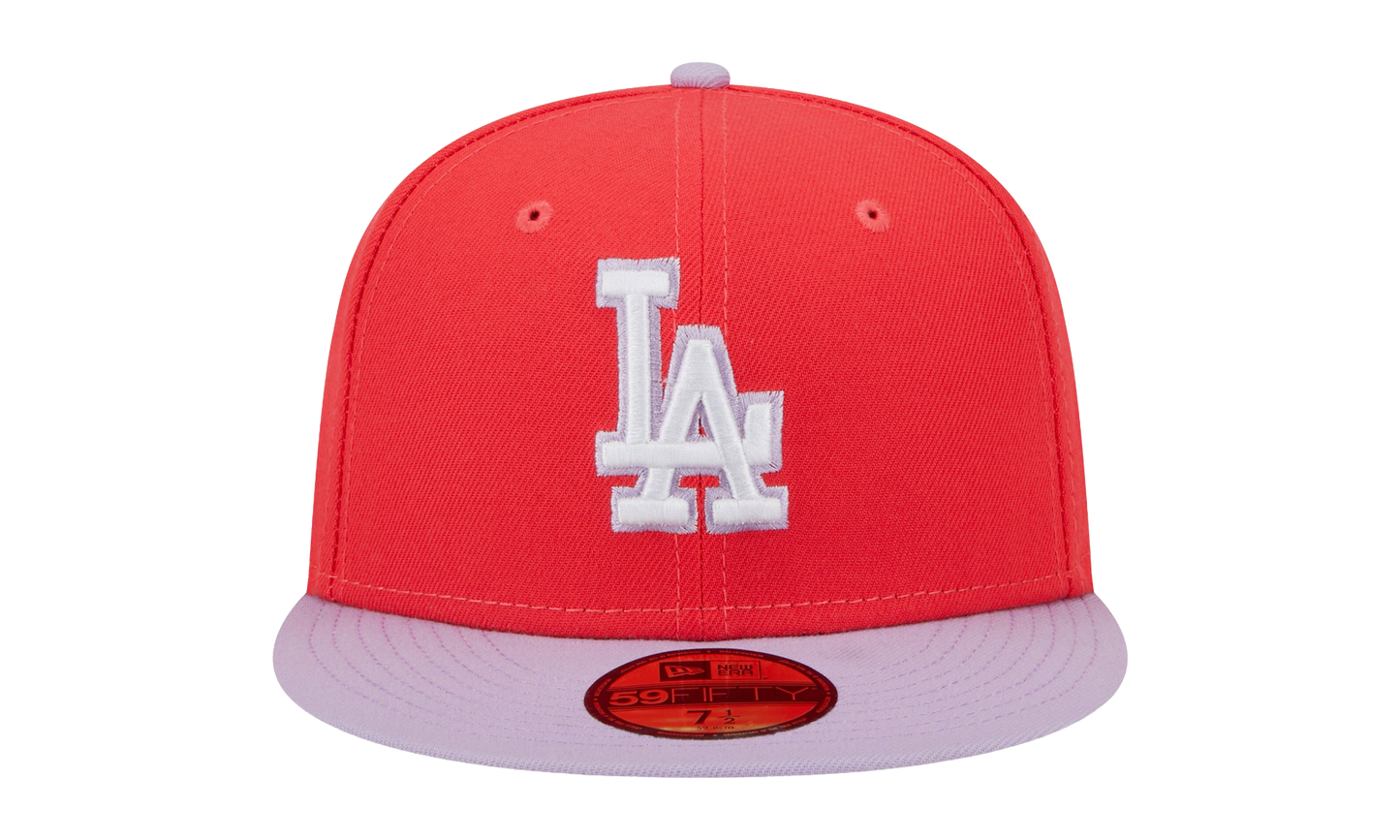 59FIFTY Los Angeles Dodgers Color Pack Fitted Hat "Red / Lavender" NE890