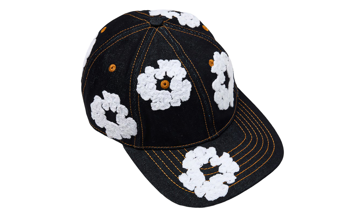 Cotton Wreath Raw Denim Cap "Indigo Wash" DT873