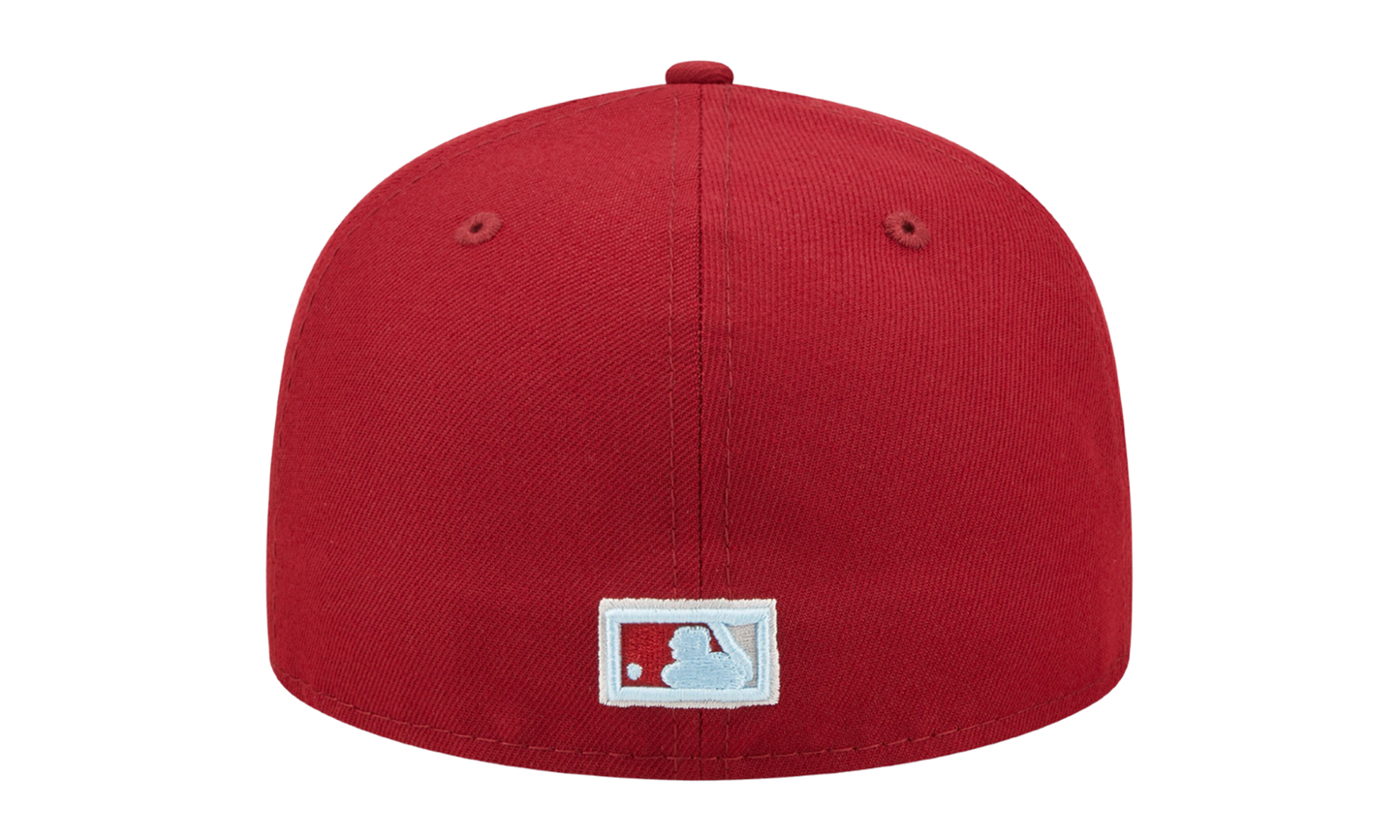 59FIFTY Philadelphia Phillies Cloud Under Fitted Hat "Red / Sky Blue Cloud - Under Brim" NE814
