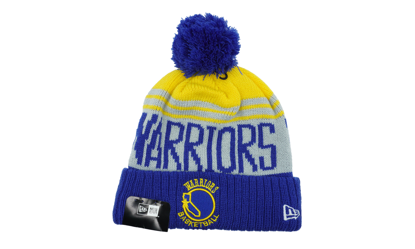 Golden State Warriors Team Pride Pom Beanie "Blue / Grey / Yellow / Blue - Pom" NE681