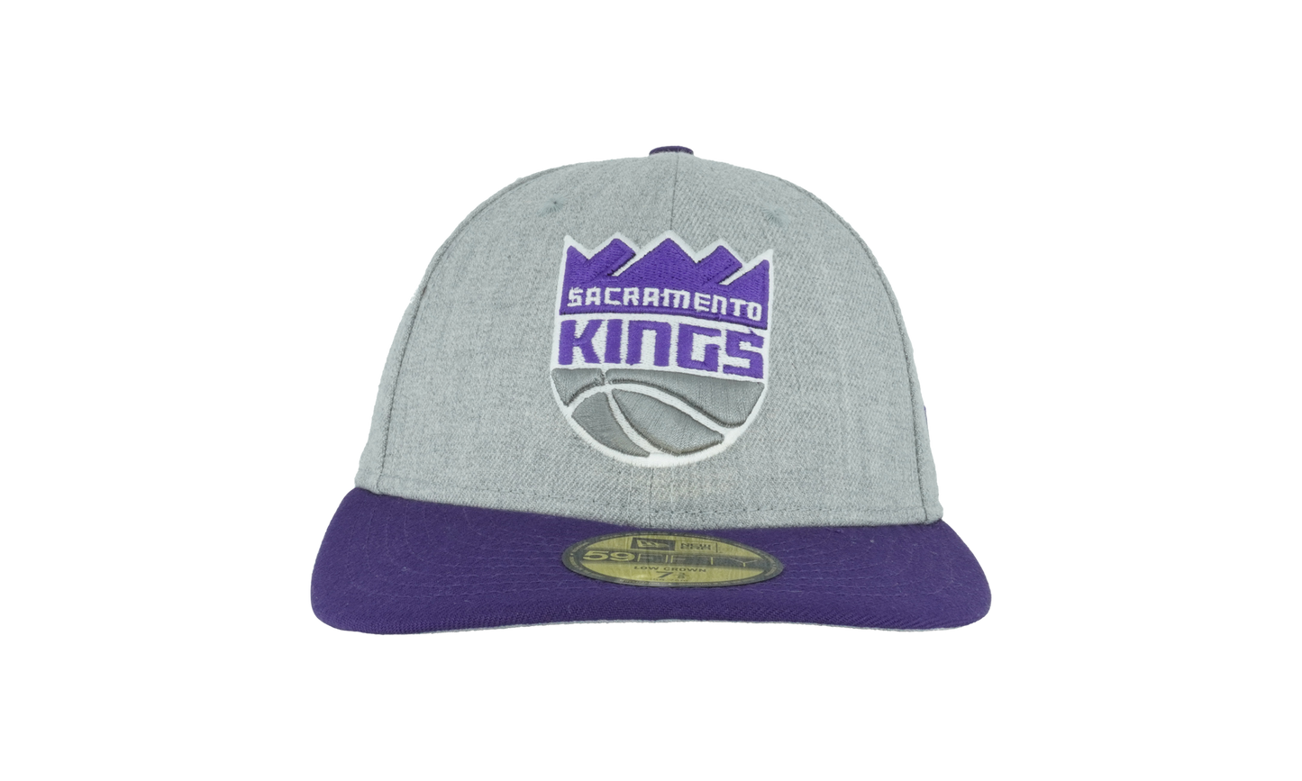 59FIFTY Sacramento Kings Low Profile Authentic Fitted Hat "Grey / Purple - Brim / Gray - Under Brim" NE951