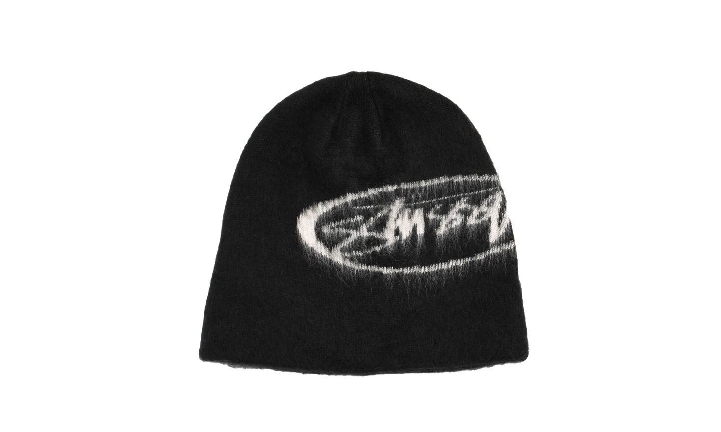 Brushed oval skullcap "Black" STUS330