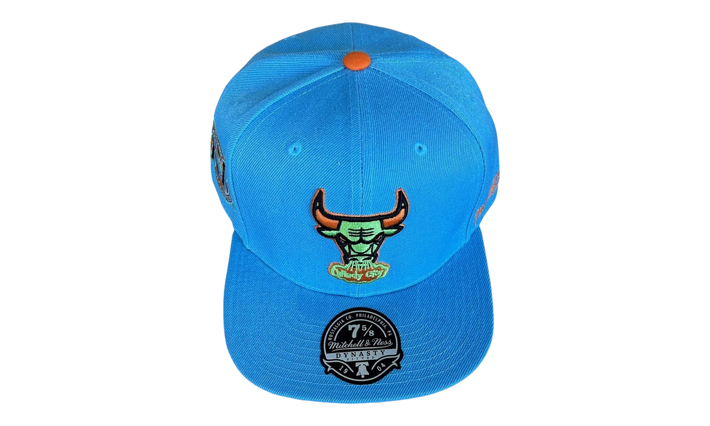 NBA Hardwood Classics Mystery Van Fitted Cap "Chicago Bulls - Blue" 6HSFSH21338 CBUBLUE