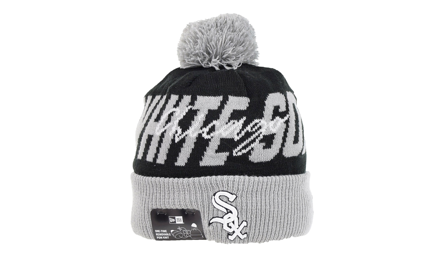 Chicago White Sox Confident Knit Pom Beanie "Black / Grey" 60267437