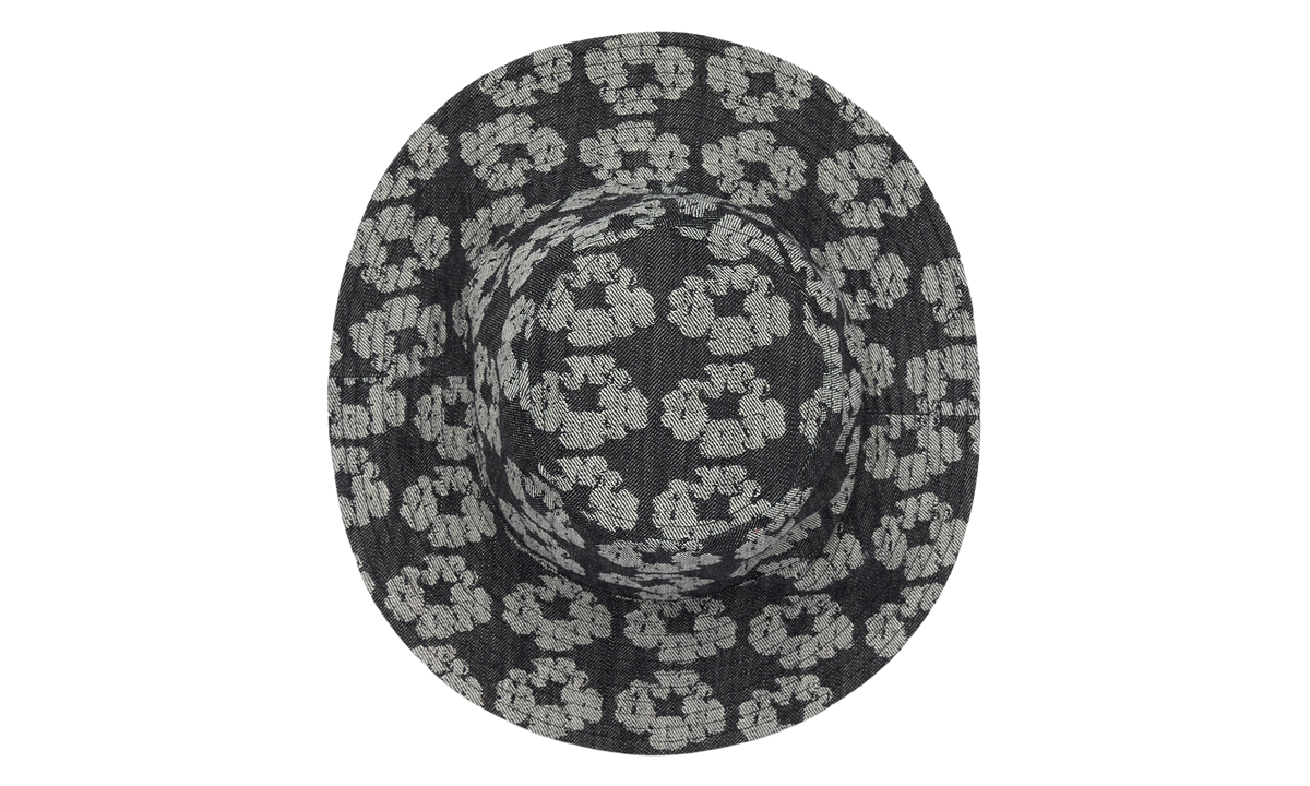 Jacquard Wreath Bucket Hat "Washed Black" DT867