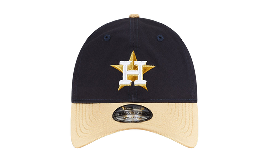 9TWENTY Houston Astros 2023 Gold Strapback Hat "Navy / Gold - Brim / Black - Under Brim" NE924