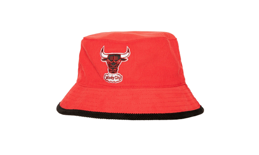 NBA Hardwood Classics Team Cord Bucket Hat "Chicago Bulls - Red" HBKB5809 CBUYYPPPRED1