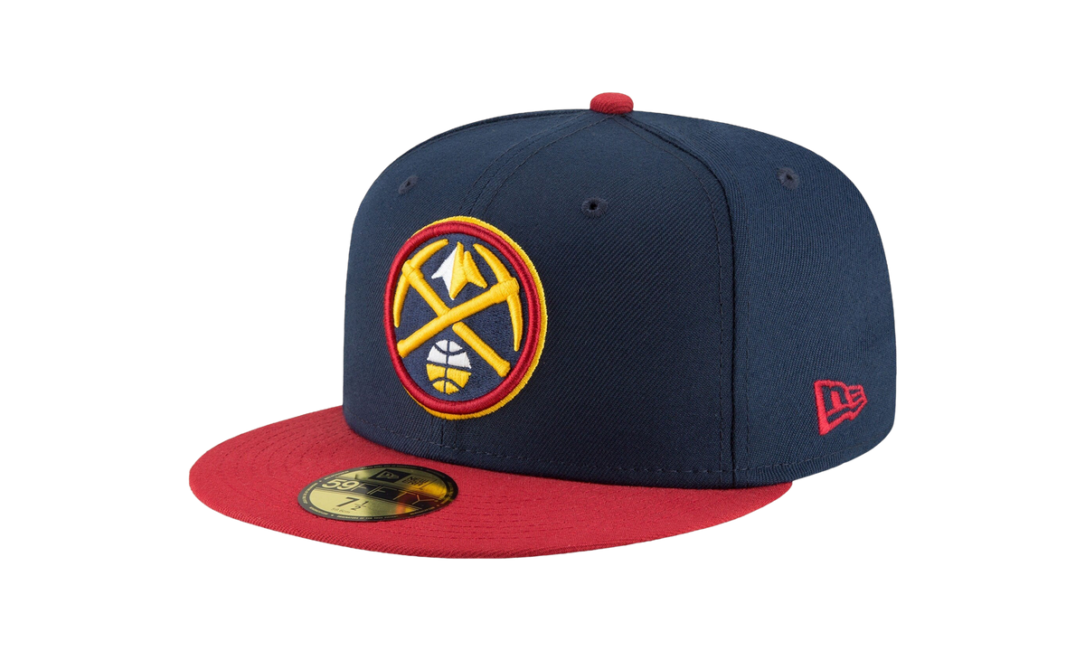 59FIFTY Denver Nuggets Finals Champ Fitted Hat "Navy / Red - Visor" NE752