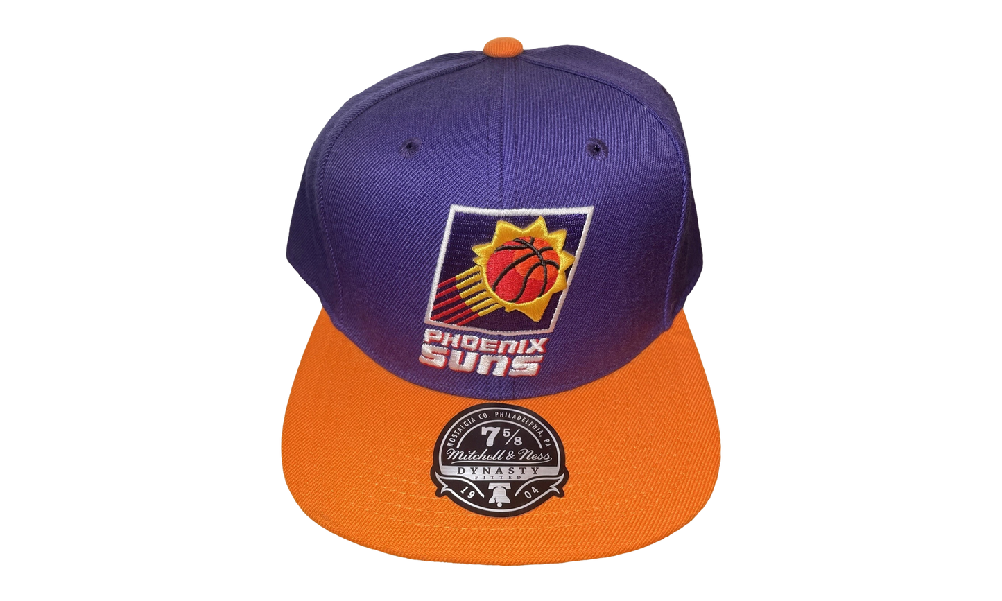 NBA Hardwood Classics Team 2-Tone 2.0 Fitted Cap "Phoenix Suns - Purple / Orange" HHSF3266 PSUYYPPPPROR