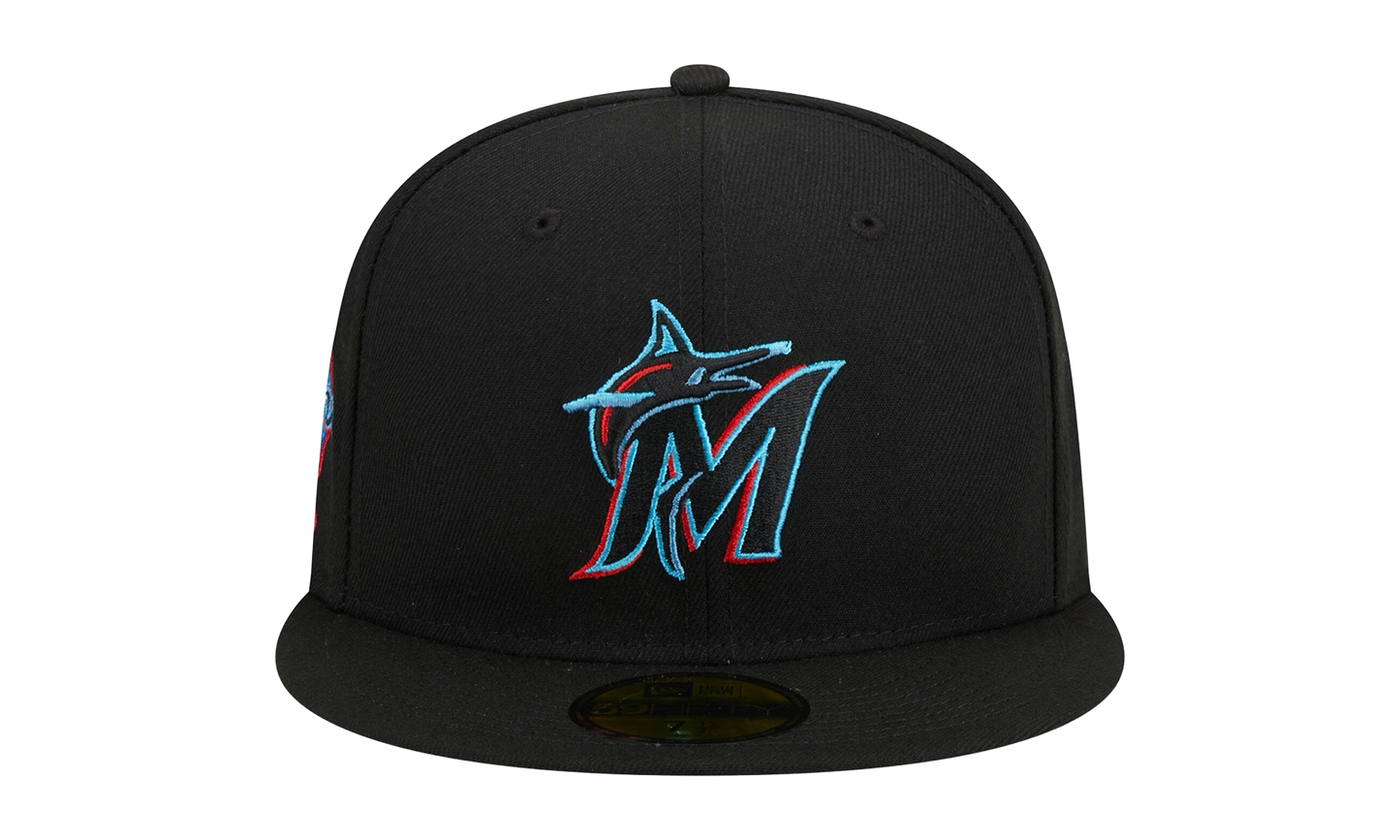 59FIFTY Miami Marlins Father’s Day On-Field Fitted Hat "Black / Teal - Under Brim" NE902