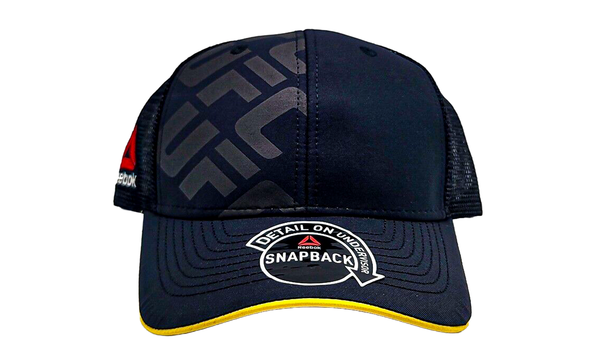 UFC Meshback Snapback Trucker Hat "Black/Yellow" VR57Z B5Y UUFC