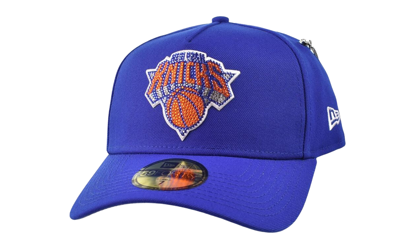 59FORTY NBA26 Draft New York Knicks Rhinestones Fitted Hat "Blue" 60861528