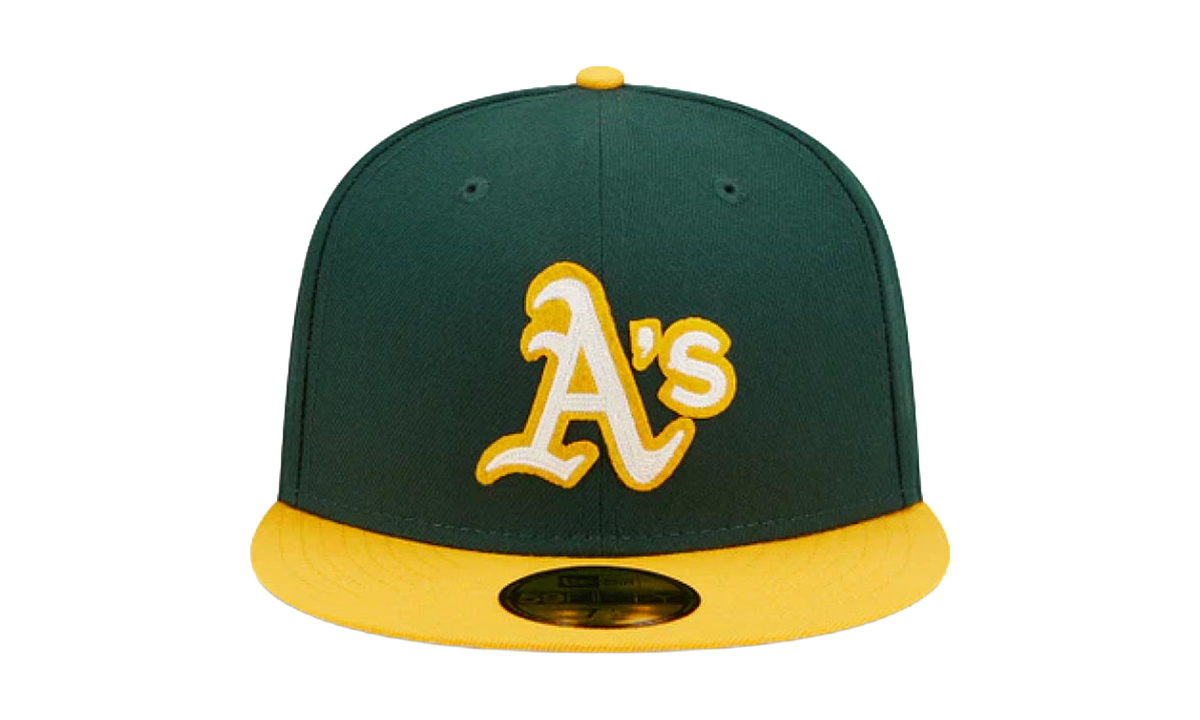 59FIFTY Oakland Athletics Letterman Fitted Hat "Green / Yellow" 60296438
