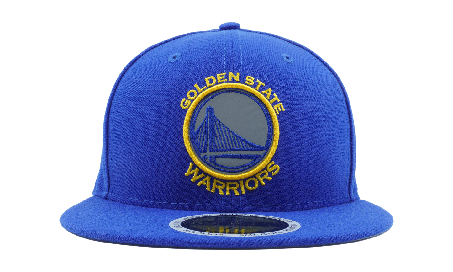59FIFTY Golden State Warriors Flected Team Trim OTC Fitted Hat "Royal Blue" NE1139