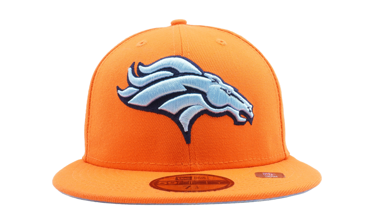 59FIFTY Denver Broncos Cloud Under Fitted Hat "Orange / Sky Blue Cloud - Under Brim" NE816