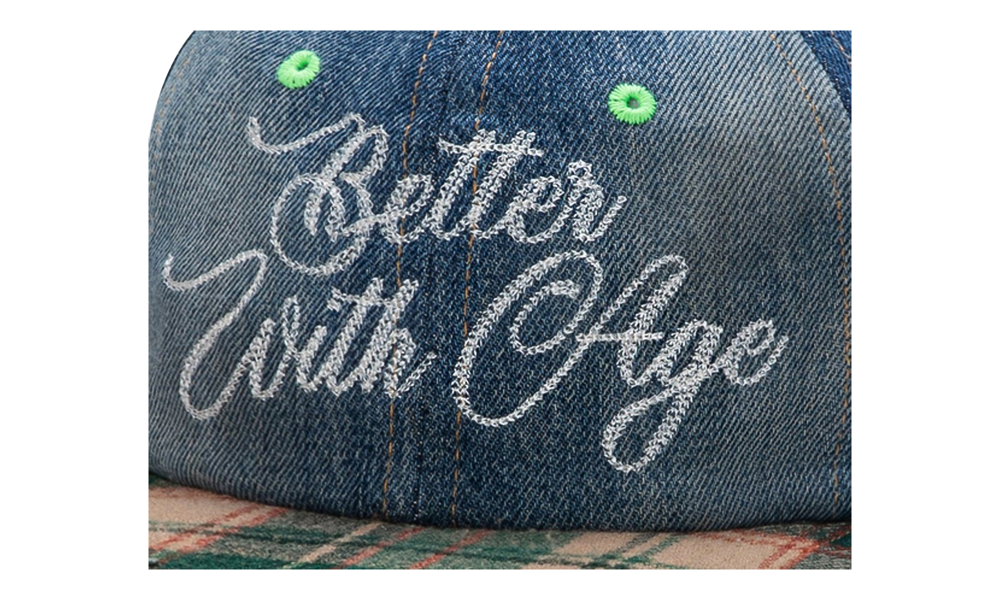 Heritage Reconstructed Denim Hat "Denim / Green" BWA256