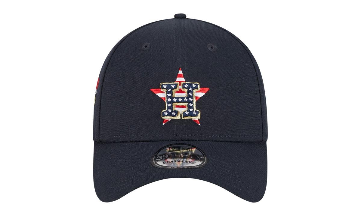 39THIRTY Houston Astros Fourth Of July Flex Fit Hat "Black / Gray - Under Brim" NE907