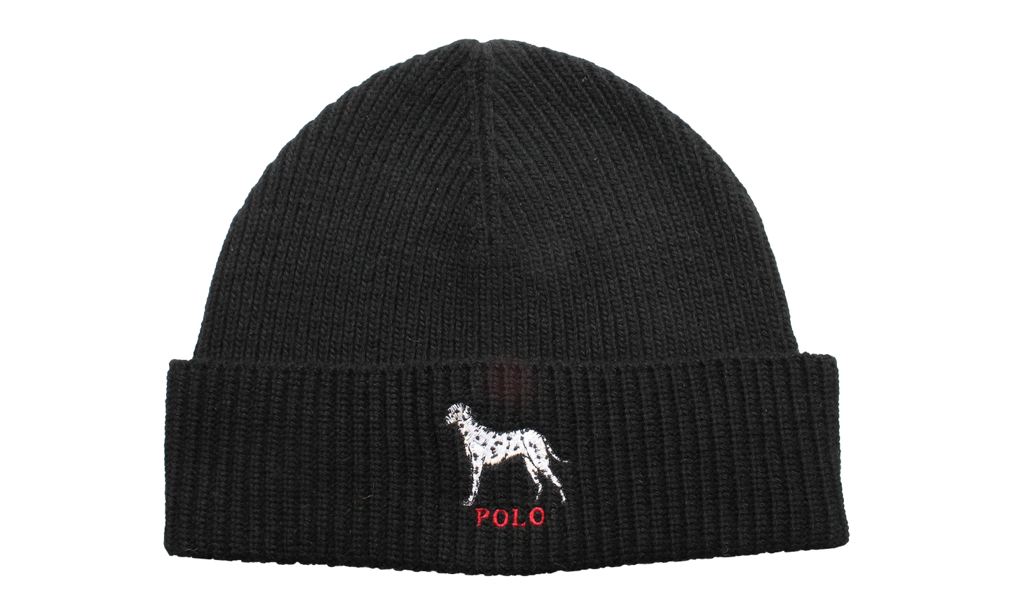 Dalmatian Dog Knit Cuff Beanie "Black" PC0369 001