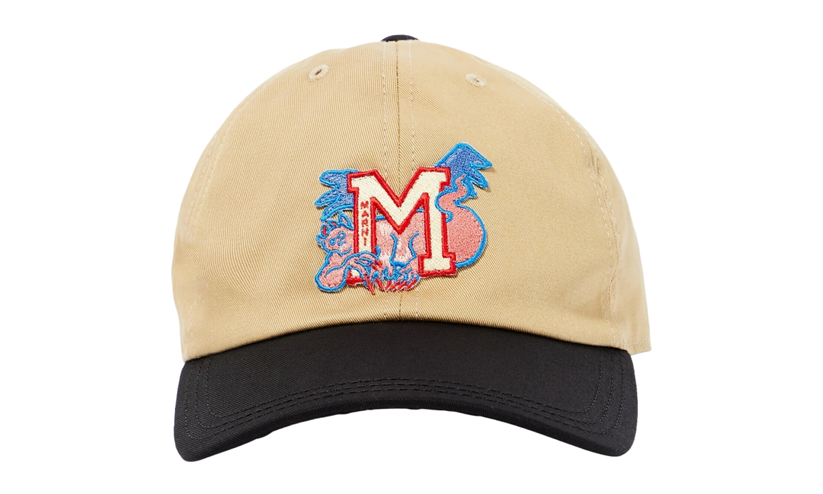Baseball Hat With M Patch In Two-tone Cotton "Beige" CLZC0098UX 00M02