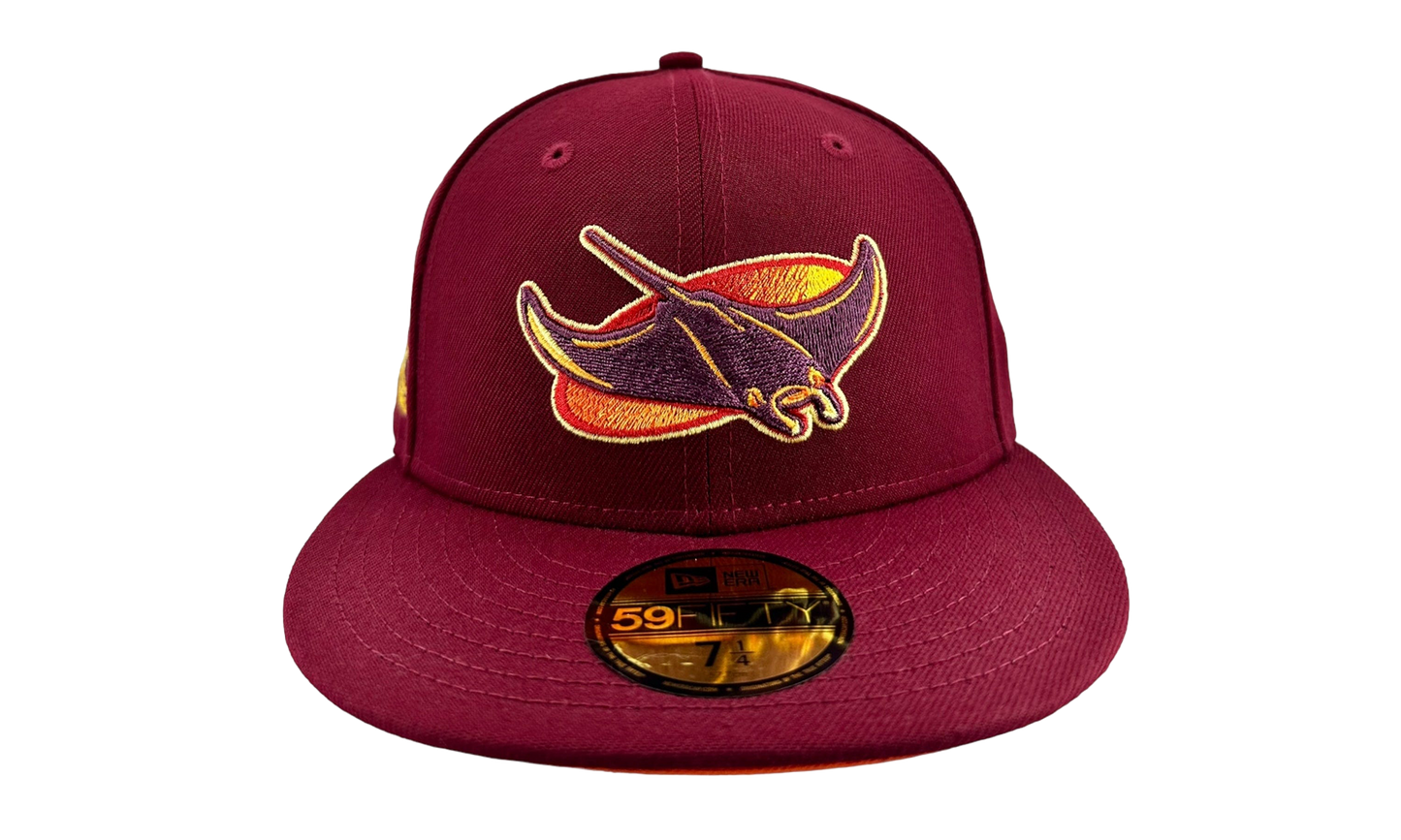 59FIFTY Hat Club Tampa Bay Devil Rays Fitted Hat "Sunset Maroon" NE1231