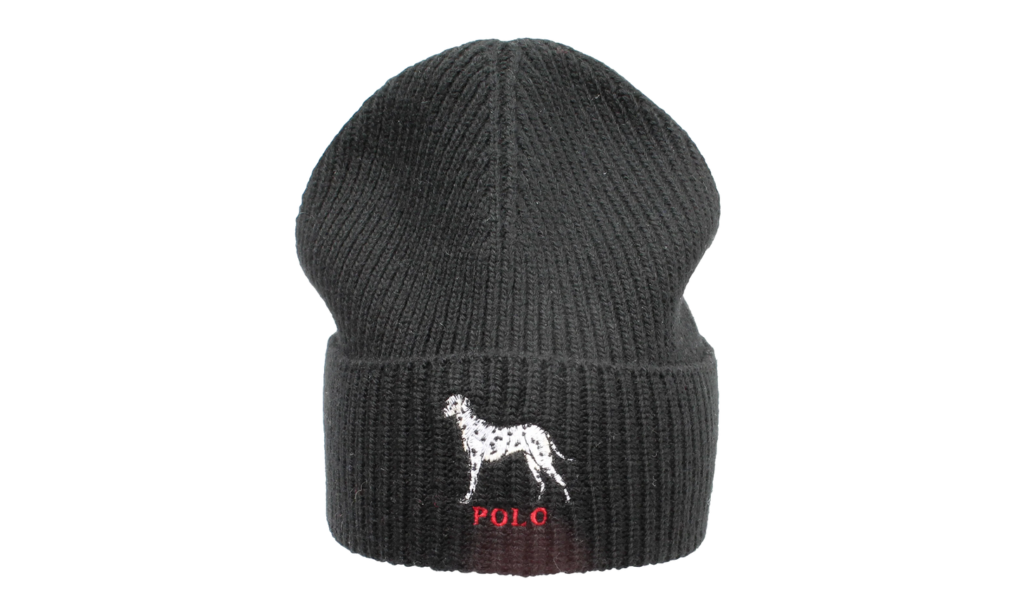 Dalmatian Dog Knit Cuff Beanie "Black" PC0369 001