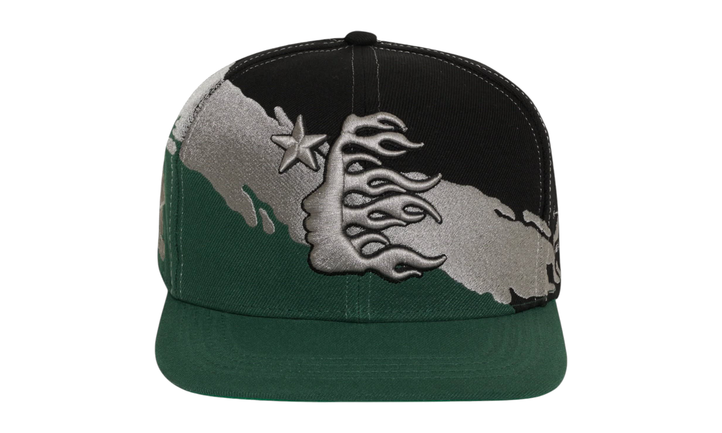 Paintbrush Snapback Hat "Black / Green" HSR215