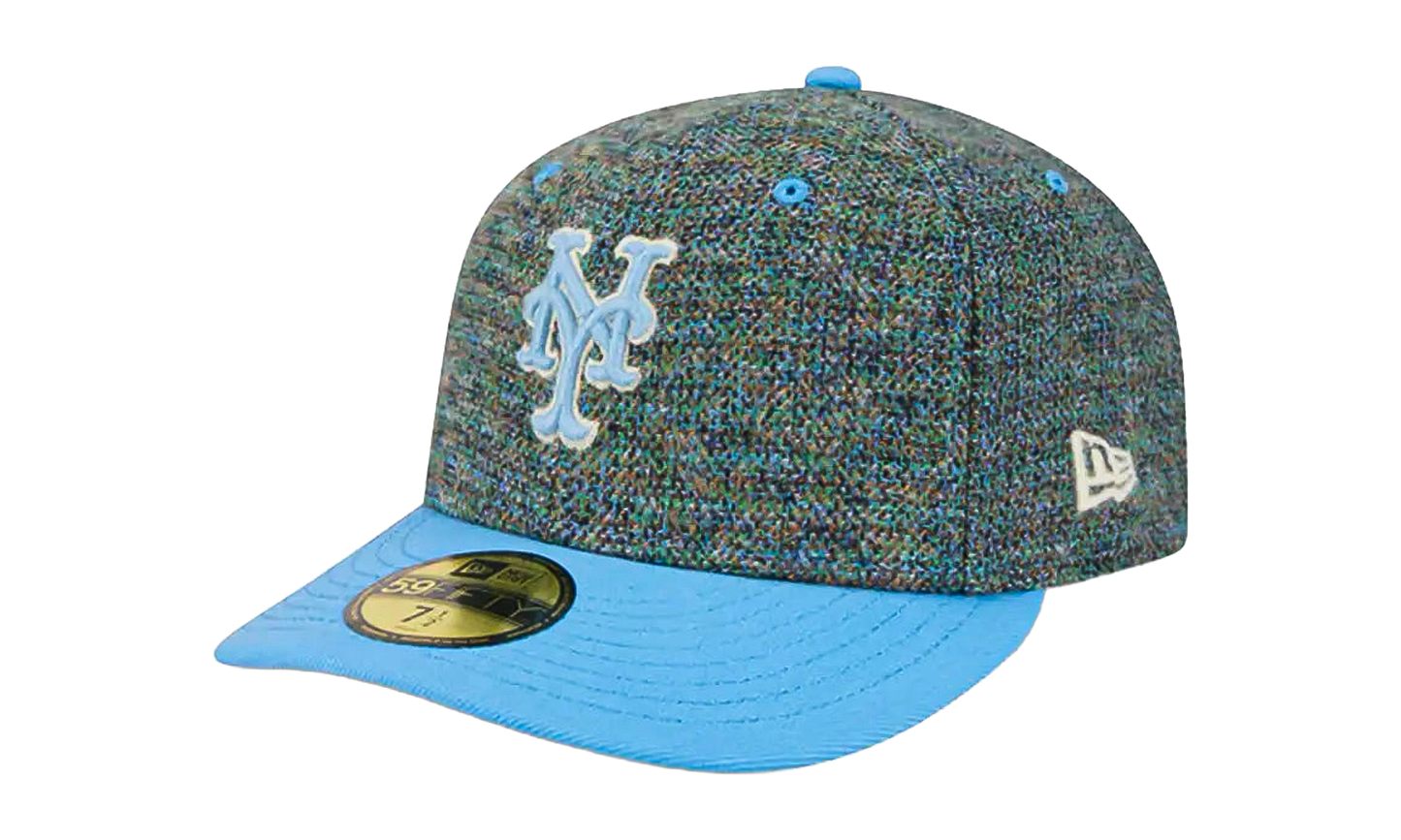 59FIFTY New York Mets Three Looms Fitted Hat "Tweedy Cotton Radiant Blue" NE530