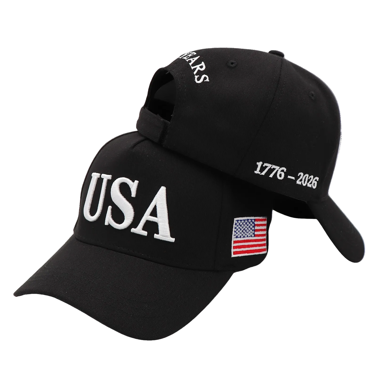 USA 250th Anniversary Hat (1776–2026) — U.S.A. Embroidered Semiquincentennial Cap