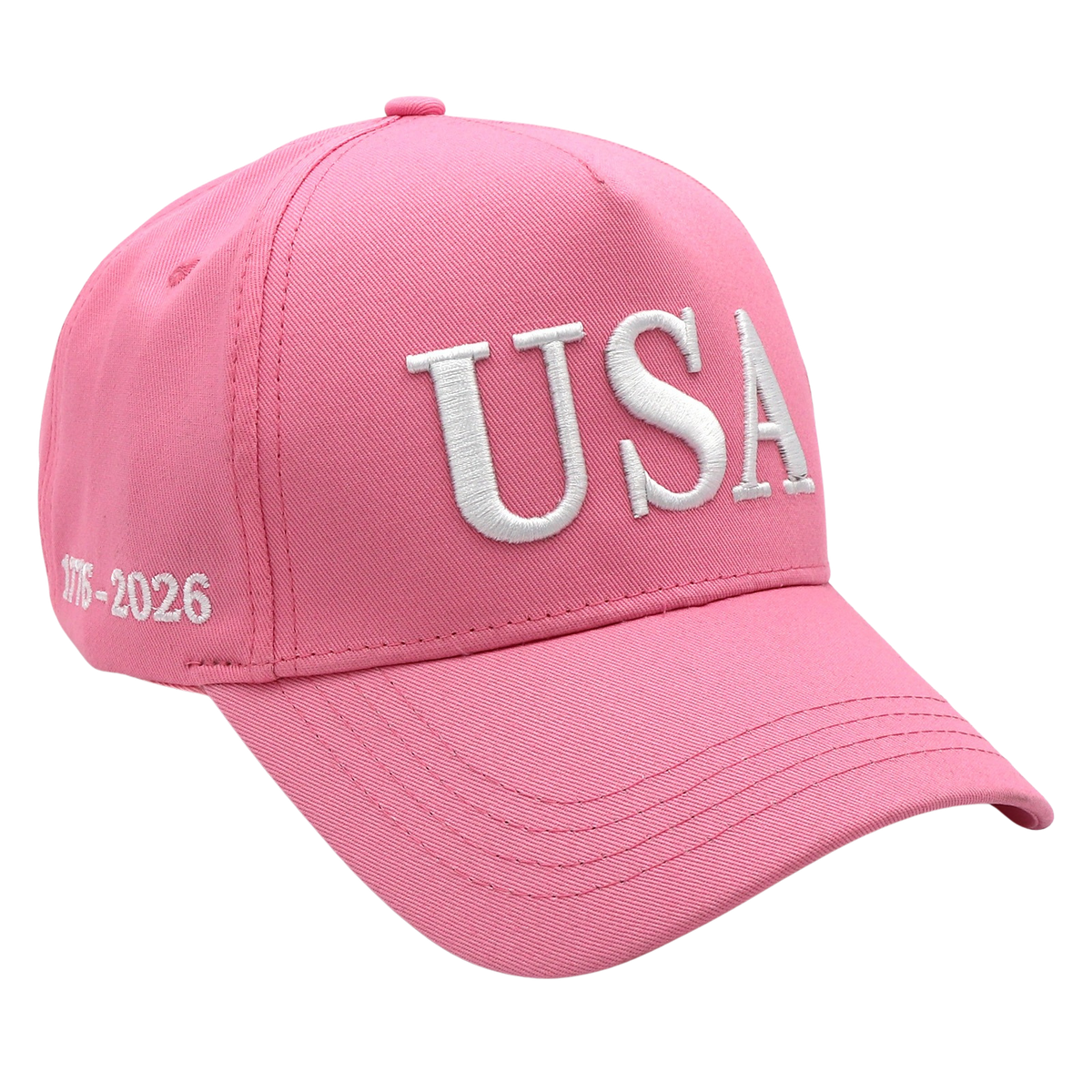 PINK USA 250th Anniversary Hat (1776–2026) — Pink Embroidered Cap