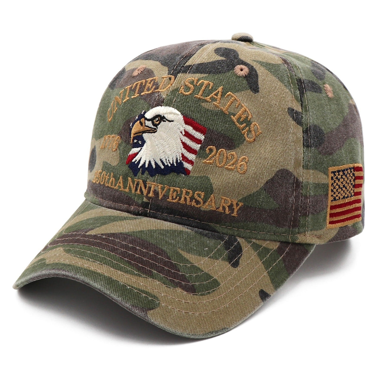 Exclusive USA 250th Anniversary Eagle Cap (1776–2026) — Embroidered