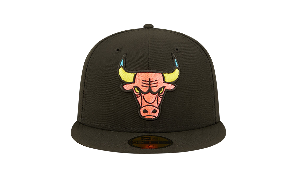 59FIFTY Chicago Bulls Pink Glow Fitted Hat "Walnut / Pink - Brim" NE1058