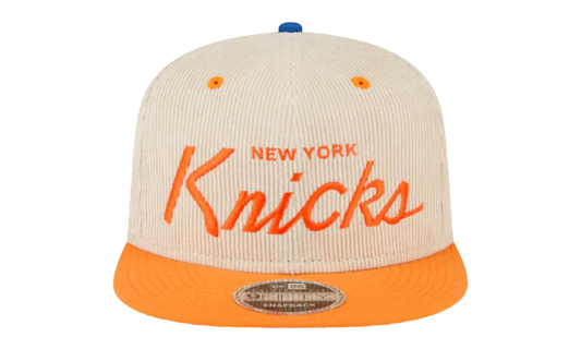 9FIFTY NBA NY KNICKS SNAPBACK HAT "ERIC EMANUEL - Cream/ Orange" EE434