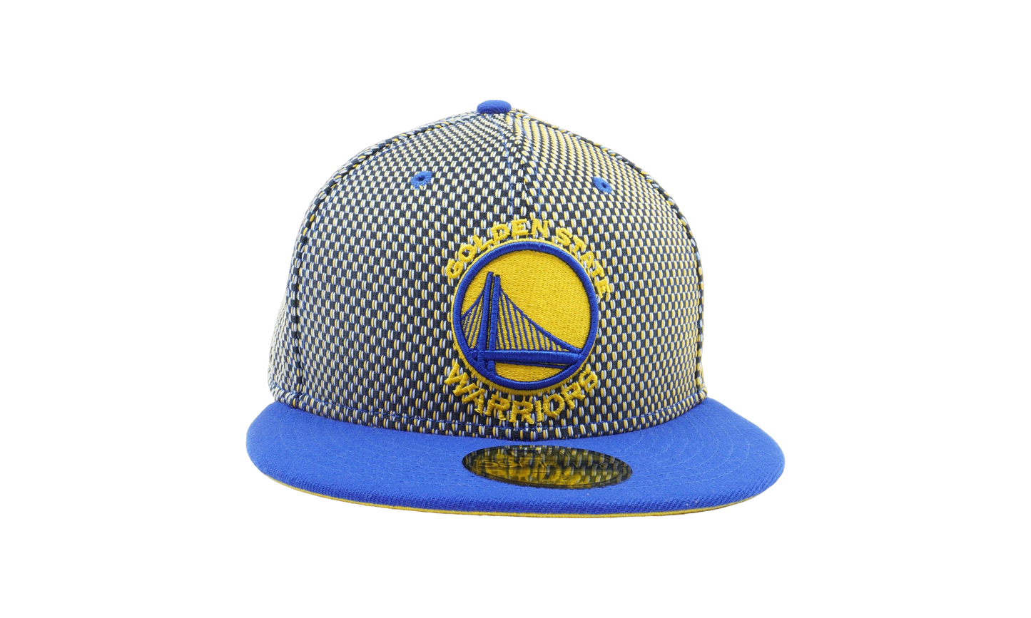 59FIFTY Golden State Warriors Team Shift Fitted Hat "Black and White Checkered / Blue / Yellow - Under Brim" NE621