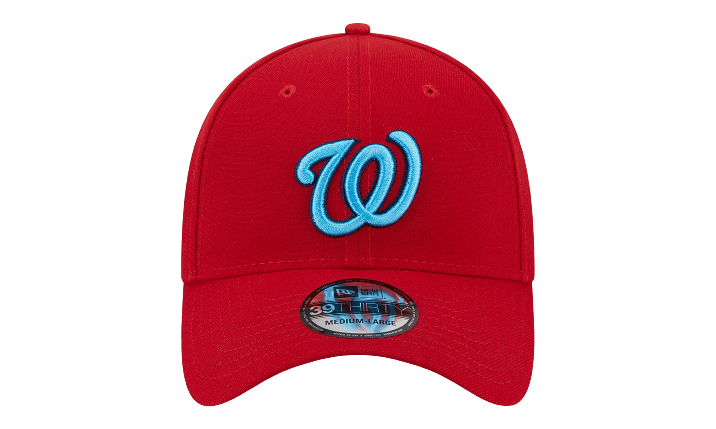 39THIRTY Washington Nationals Father’s Day Flex Fit Hat "Red / Sku Blue - Under Brim" NE896