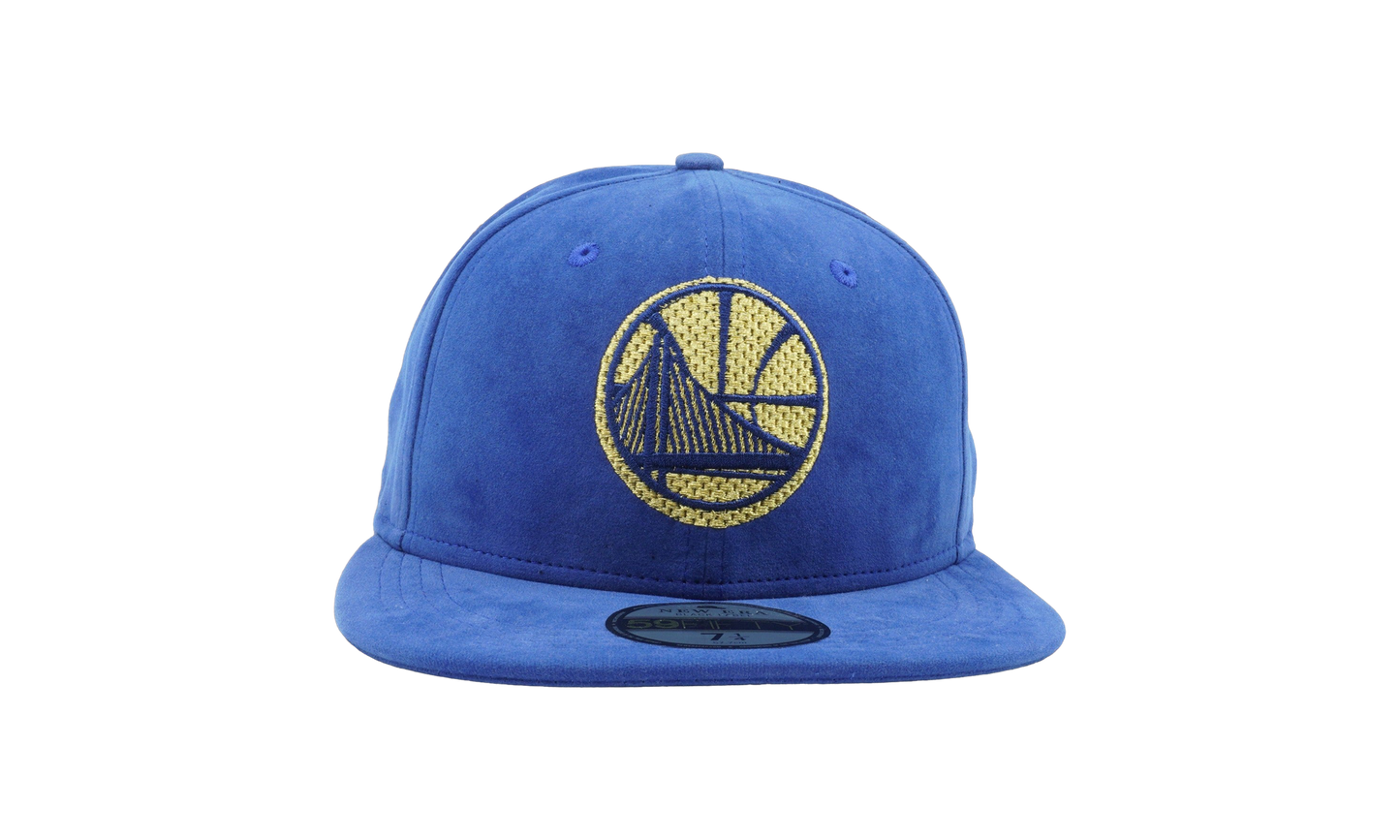 59FIFTY Golden State Warriors Vivid Velvet Suede Fitted Hat "Blue" NE678