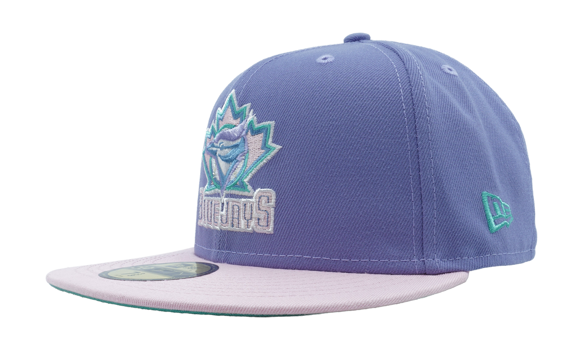 59FIFTY Toronto Blue Jays 25th Season Fitted Hat "Purple Smoke / Pink - Brim / Teal - Under Brim" NE1087