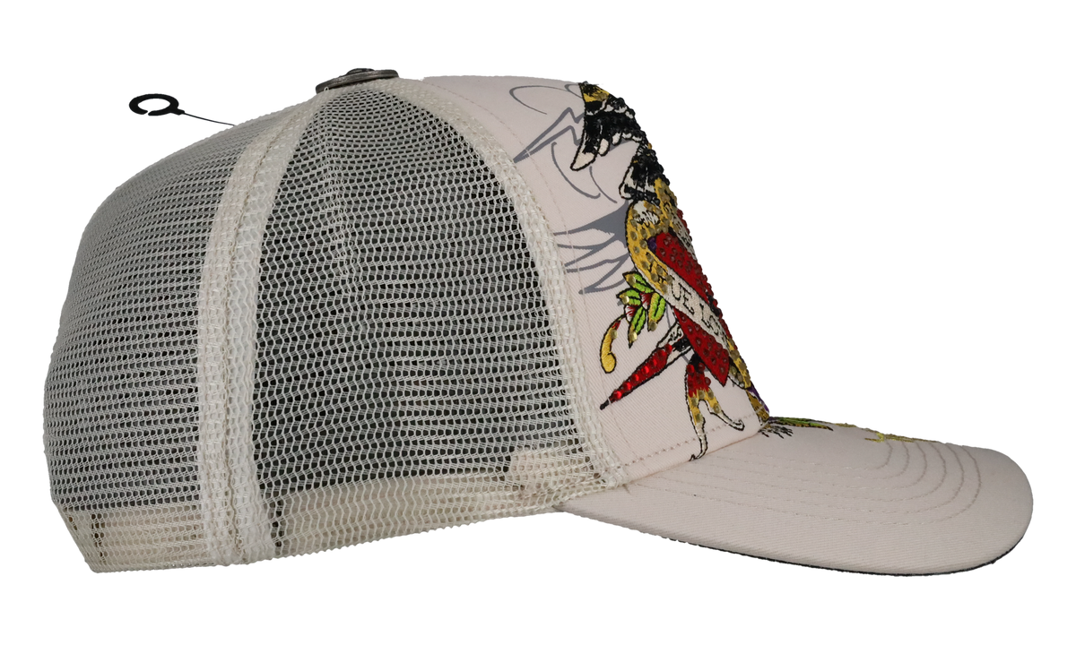 Rhinestone Pierced Eagle Hat "Ivory" EHH0001 37RS