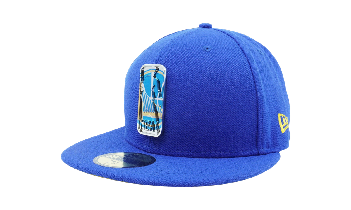 59FIFTY Golden State Warriors Mixed Metal Fitted Hat "Royal Blue / Yellow - Under Brim" NE1143
