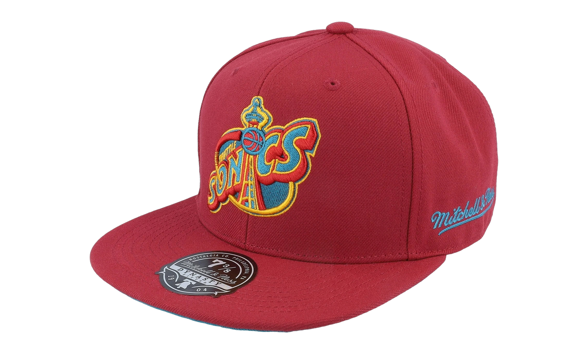 NBA Hardwood Classics Fitted Cap "Seattle SuperSonics - Cardinal" 6HSFSH21251 SSUCARD