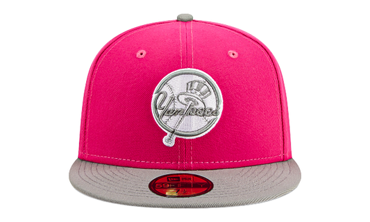 59FIFTY New York Yankees 2-Tone Color Pack Fitted Hat "Hot Pink / Grey - Brim" NE913