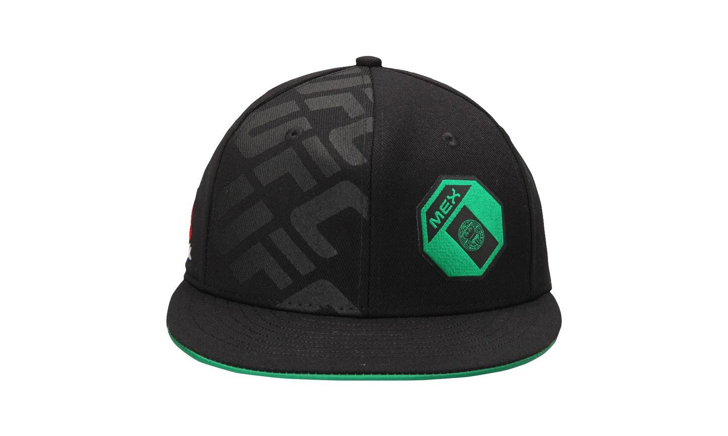 UFC Mexico Authentic Fighter's FVF Flex Hat "Black / Green" M641Z BKG MEX