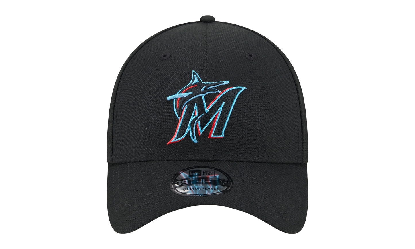 39THIRTY Miami Marlins Father’s Day Flex Fit Hat "Black / Teal - Under Brim" NE895