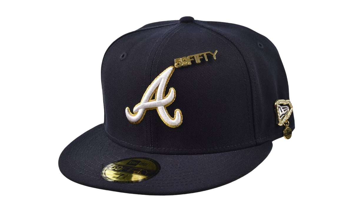 59FIFTY Atlanta Braves Fitted Hat "Navy / Gold" 60750701