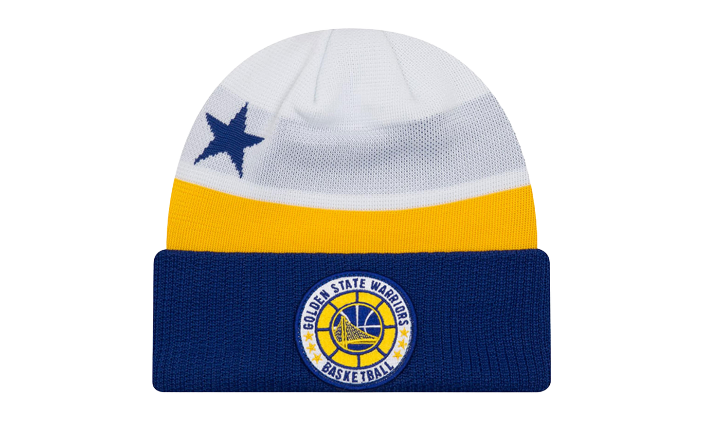 Golden State Warriors Tip-Off Series Knit Beanie "White / Grey / Yellow / Blue" NE674