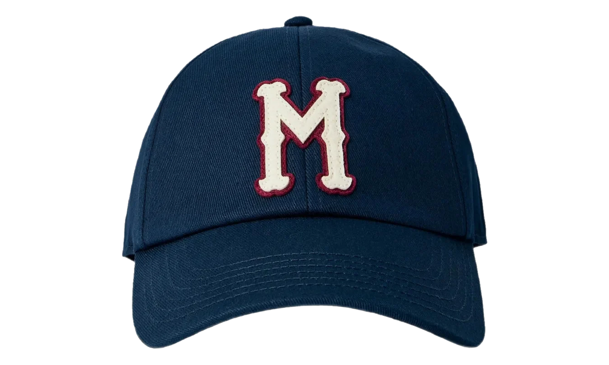 Cotton Gabardine Baseball Cap "Navy Blue" MON93