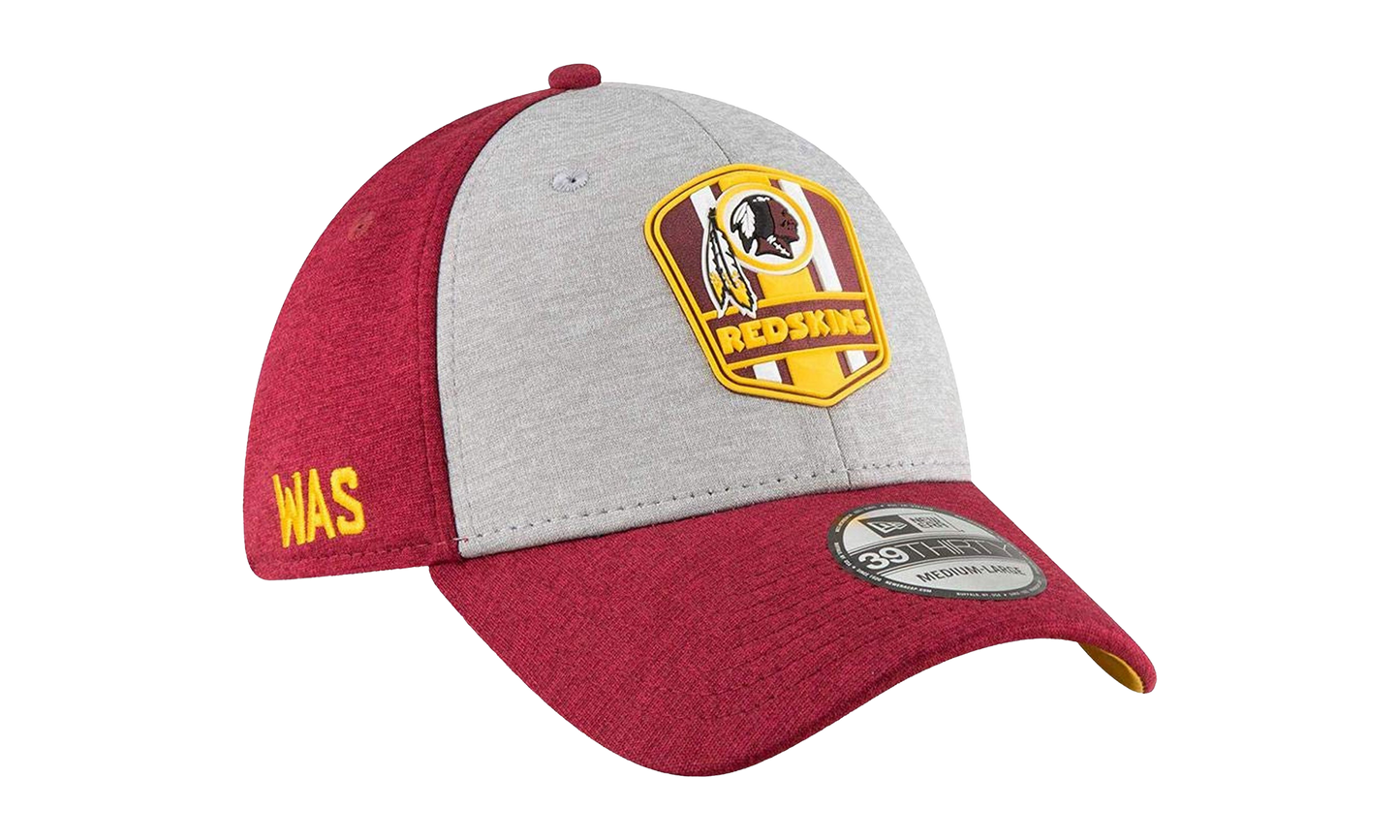 39THIRTY Washington Redskins Authentic On-Field Flex Fit Hat "Heather Grey and Red / Yellow - Under Brim" NE671