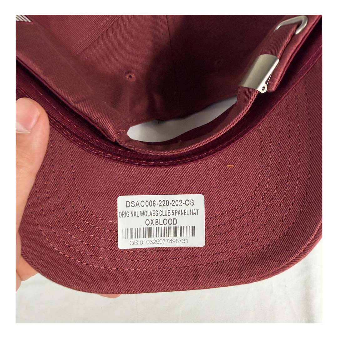 Darcsport Original Wolves Club 5 Panel Hat Ox Blood